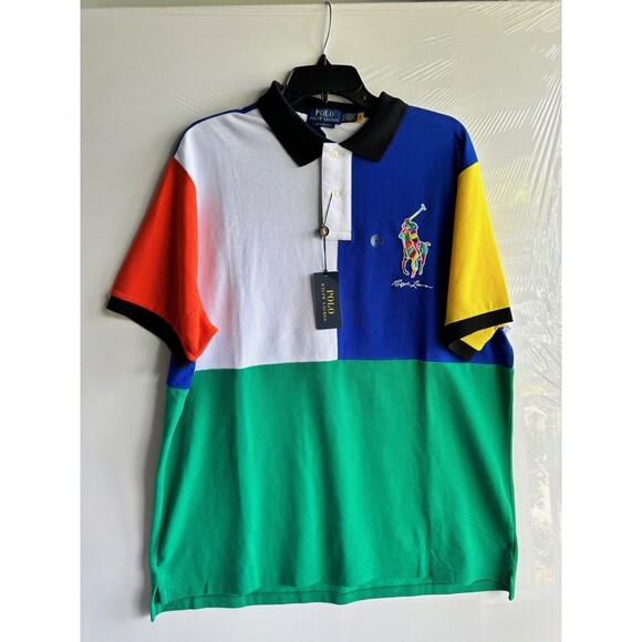 NWT Polo Ralph Lauren Men's Polo Shirt XL XXL Custom Slim Fit Big Pony Mesh - Picture 2 of 10